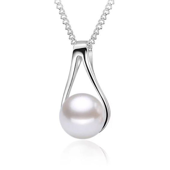 pearl stud necklace