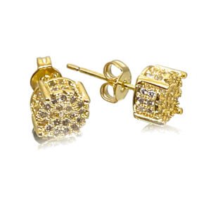 Micro Pave Round CZ Studs