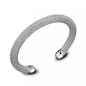 925 Sterling Silver Mesh Bangle