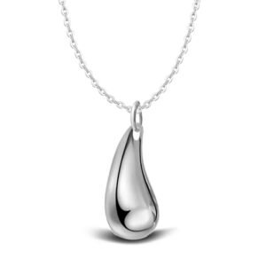 925 Sterling Silver Teardrop Pendant Necklace