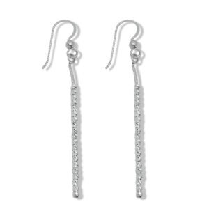 925 Sterling Silver Diamond Cut Bead Dangle Earrings